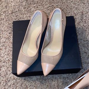 Worn twice like new nude Michael Kors heels